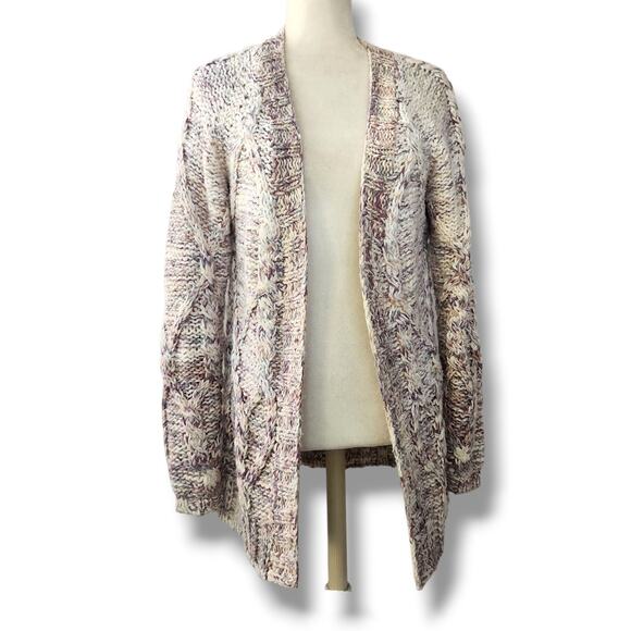 Faherty Fisherman Sweater Cardigan Womens Small Chunky Cable Knit Heavyweight - Picture 1 of 9